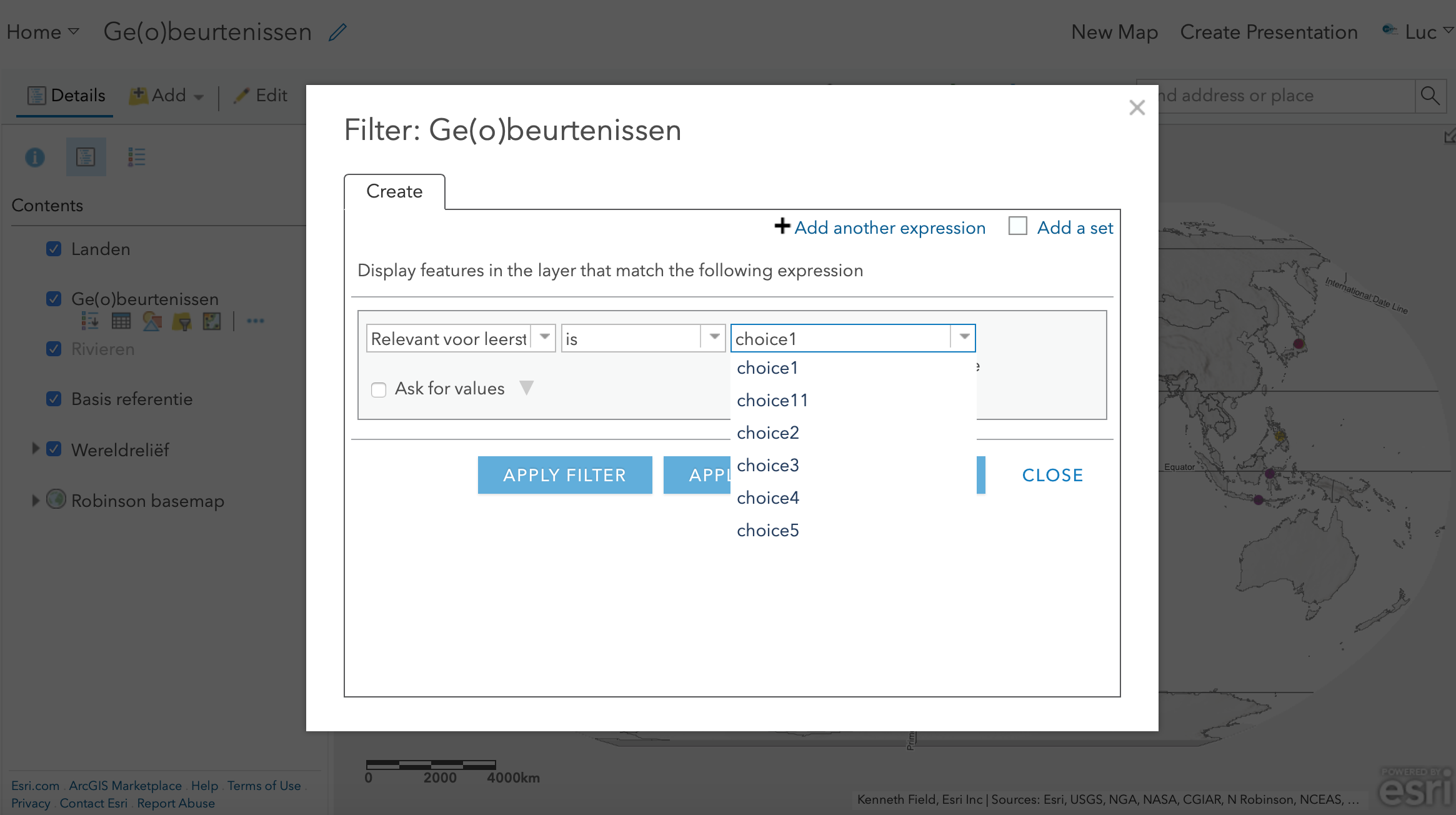 Also when filtering the same problem occurs